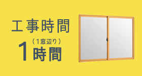 工事時間 1窓辺り 1時間